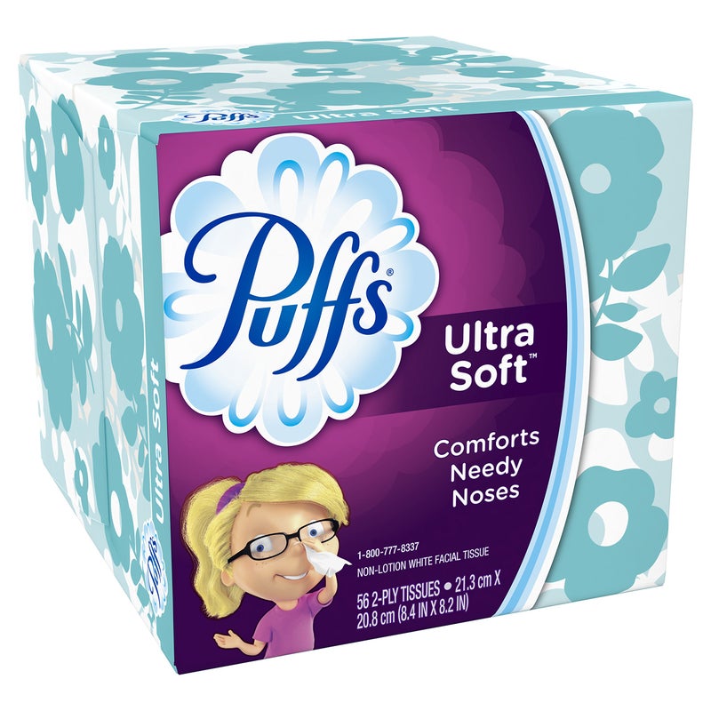 Puffs Ultra Soft & Strong Facial Tissues, 56 Count (Pack of 24) - Image 3